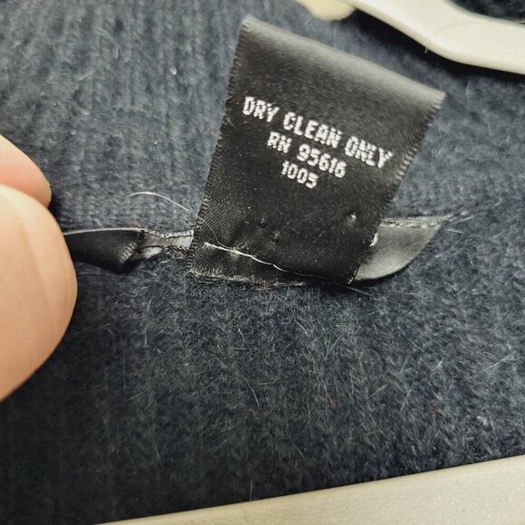 Vintage Angora‎ Lambswool Quarter Zip Black Sweater Women's Large - Picture 4 of 8